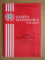 Gazeta matematica. Supliment. Olimpiada Nationala de matematica, Bistrita si Constanta, 2-6 aprilie, 2012