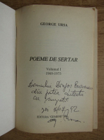 George Ursa - Poeme de sertar (cu autograful autorului)