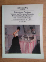 Impressionist paintings, chinese and european ceramics, french and english furniture and decorations from the estate of Pauline K. Cave