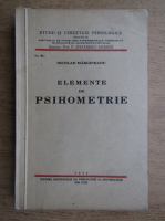 Nicolae Margineanu - Elemente de psihometrie (1938)