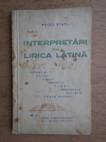 Petru Stati - Interpretari din lirica latina (1935)