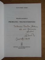Alexandru Surdu - Filosofia pentadica. Problema transcedentei (volumul 1, cu autograful autorului)