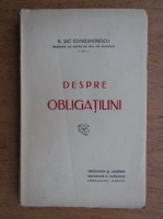 N. Jac Constantinescu - Despre obligatiuni (circa 1930)