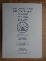 New Europe college GE-NEC Program 2004-2005, 2005-2006, 2006-2007
