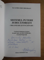 Gavril Iosif Chiuzbaian - Sistemul puterii judecatoresti (cu autograful autorului)