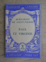 Anticariat: Bernardin de Saint Pierre - Paul et Virginie (1934)