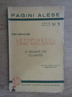 Ion Neculce - Letopisetul Tarii Moldovei (1938)
