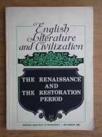 Anticariat: English literature and civilization. The renaissance and the restoration period