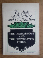 Ioan Aurel Preda - English literature and civilization. The renaissance and the restoration period 