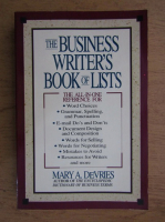 Mary A. DeVries - The business writer's book of lists