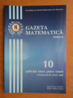 Revista Gazeta Matematica, Seria B, anul CXX, nr. 10, 2015