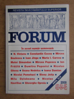Revista invatamantului superior Forum, nr. 493-494-495, 2000