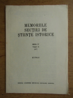 Memoriile sectiei de stiinte istorice, tomul II, 1977