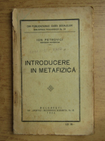 Ion Petrovici - Introducere in metafizica (1924)