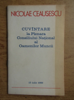 Nicolae Ceausescu - Cuvantare la Plenara Consiliului National al Oamenilor Muncii
