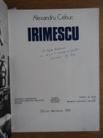 Alexandru Cebuc - Irimescu (cu autograful autorului)