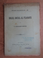 Constantin Radulescu Motru - Rolul social al filosofii (1899)