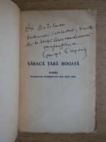 George Gregorian - Saraca tara bogata (cu autograful autorului, 1936)
