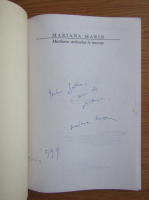 Mariana Marin - Mutilarea artistului la tinerete (cu autograful si dedicatia autoarei pentru Balogh Jozsef))