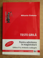 Mihaela Ciobanu - Teste grila pentru admiterea in magistratura