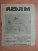 Revista Adam, fondator I. Ludo, anul VIII, nr. 90, 15 noiembrie 1938