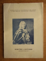 Dimitrie Cantemir, biografie selectiva