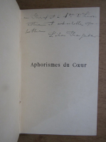 Lelia Georgescu - Aphorismes du Coeur (cu autograful autoarei, 1904)