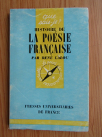 Rene Lalou - Histoire de la poesie francaise