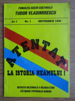 Revista nationala a reabilitarii patimirii poporului roman, anul 1, numarul 1, septembrie 1996