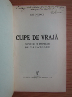 Gh. Nedici - Clipe de vraja (cu autograful autorului, 1935)