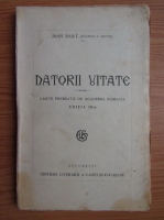 Jean Bart - Datorii uitate (1930)