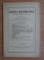 Gazeta Matematica, anul LII, nr. 1, septembrie 1946