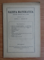 Gazeta Matematica, anul LII, nr. 5, ianuarie 1947