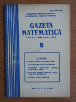 Gazeta Matematica, anul LXXXVI, nr. 8, august 1981