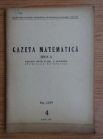 Gazeta Matematica, Seria A, vol. LXXV, nr. 4, aprilie 1969
