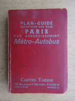 Plan guide repertoire des rues Paris par arrondissement metro-autobus (1965)