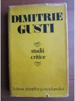 Dimitrie Gusti - Studii critice