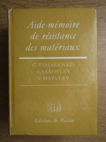 G. Pissarenko - Aide-memoire de resistance des materiaux
