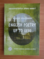 George Volceanov - English poetry up to 1830