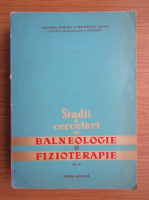 Studii si cercetari de balneologie si fizioterapie (volumul 9)