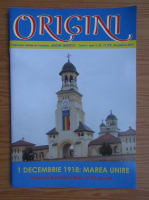 Revista Origini, seria I, anul 3, nr. 12 (29), Decembrie 2015