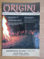 Revista Origini, seria I, anul 3, nr. 9 (26), Septembrie 2015