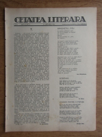 Camil Petrescu - Revista Cetatea Literara, anul I, nr. 2, 15 ianuarie 1926