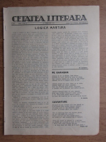 Camil Petrescu - Revista Cetatea Literara, anul I, nr. 4, 15 februarie 1926