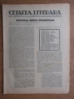 Camil Petrescu - Revista Cetatea Literara, anul I, nr. 7-8, mai 1926