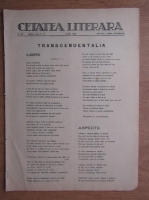 Camil Petrescu - Revista Cetatea Literara, anul I, nr. 9-10, iulie 1926