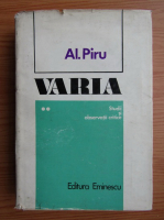 Anticariat: Al. Piru - Varia (volumul 2)