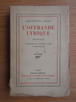 Rabindranath Tagore - L'offrande lyrique (1925)