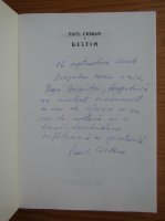 Paul Cioran - Destin (cu autograful autorului)