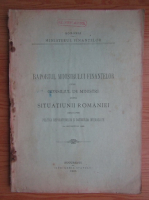 Raportul Ministrului Finantelor catre Consiliul de Ministri asupra situatiunii Romaniei (1925)